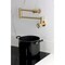Kingston Brass Wall Mount Pot Filler Faucet with Knurled Handle, Brushed Brass KS4107RKX - alternate 6