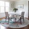 Homeroots 8' Teal Blue And Terra Cotta Round Abstract Washable Indoor Outdoor Area Rug 617880 - alternate 7