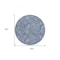 Homeroots 8' Navy Blue And Ivory Round Floral Washable Indoor Outdoor Area Rug 594643 - alternate 8