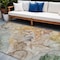 Homeroots 8' X 10' Gray and Gold Abstract Washable Non Skid Indoor Outdoor Area Rug 559165 - alternate 1