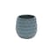 Homeroots Blue Ceramic 15 Ounce Round Distressed Pot Planter 487396 - alternate 1