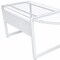 Homeroots 78" Clear and White Glass and Metal Corner Computer Desk 654256 - alternate 4