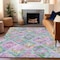 Homeroots 8' X 10' Lavender And Purple Geometric Washable Indoor Outdoor Area Rug 609151 - alternate 9