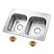 Kingston Brass 33-Inch Stainless Steel Self-Rimming Double Bowl Drop-In Kitchen Sink, 4-Hole with Strainer KGKTD332267 - alternate 1
