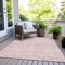 Homeroots 10' X 14' Pink And Ivory Damask Washable Indoor Outdoor Area Rug 595186 - alternate 9
