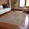 Homeroots 8' X 10' Brown And Denim Blue Medallion Washable Indoor Outdoor Area Rug 616049 - alternate 9