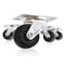 Powertec 1-1/2'' Swivel Caster Wheels w/160 lbs Loads, Heavy Duty Plate Casters, Rubber Castor Wheels, 4PK 17209N - alternate 1
