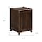 Homeroots Espresso Solid Wood Rolling Laundry Hamper With Lid 380047 - alternate 7