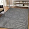Homeroots 9' X 12' Gray and Blue Geometric Stain Resistant Indoor Outdoor Area Rug 531614 - alternate 8