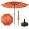 Pure Garden 9 ft Patio Umbrella with 19lb Base, Easy Crank and Orange Vented Canopy 50-LG1052B - alternate 14