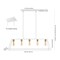 Jonathan Y Floyd 38" 5-Light Bohemian Farmhouse Iron Adjustable LED Pendant, White/Brass Gold JYL7521B - alternate 13