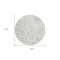 Homeroots 8' Ivory And Gray Round Floral Washable Indoor Outdoor Area Rug 599894 - alternate 8