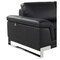 Homeroots 73in Black And Silver Genuine Leather Love Seat 329614 - alternate 9