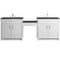 James Martin Vanities Bellshire 96" Dual Vanity Set w/24" Make-Up Counter, Bright White w/3 cm Parisien Bleu Silestone Top 660-VMC96-BW-3PBL - alternate 1