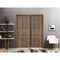 Sartodoors Sliding Closet Bypass Doors, Planum 0014 Walnut and Aluminum Strips, Sturdy Rails Moldings Trims Ha PLANUM0014DBD-WLN-6496 - alternate 1