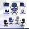 Regency Comfort Series Swivel Fabric Computer Task Chair with Adjustable Arms - Navy Blue 105-AA-NV - alternate 10