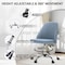 Yssoa Simple Deluxe Armless Office Desk Chair, Modern Cute Swivel Vanity Chair Comfy Home Office Chairs w 3A88HKCHAIROFFICEBLU01 - alternate 7