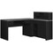 Homeroots 59" Gray and Black L Shape Computer Desk With Eight Drawers 333528 - alternate 1