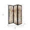 Homeroots 67" Brown Solid Wood Folding Three Panel Screen Room Divider 376792 - alternate 4