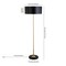 Homeroots 62" Black Two Light Traditional Shaped Floor Lamp With Black Drum Shade 523493 - alternate 8
