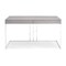 Homeroots Desk In Gray Oak Veneer With Stainless Steel Base 320757 - alternate 1