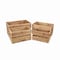 Homeroots Set of Four Brown Solid Wood Crate, 4PK 487673 - alternate 1