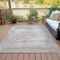 Homeroots 3' X 5' Silver And Gray Floral Washable Indoor Outdoor Area Rug 631023 - alternate 5