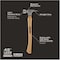 Stiletto 16 Oz. Smooth-Face Framing Hammer with Hickory Handle TI16SC - alternate 5
