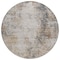 Homeroots 8' Ivory Blue And Copper Round Abstract Washable Indoor Outdoor Area Rug 605845 - alternate 8