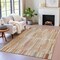 Homeroots 5' X 8' Rust And Ivory Striped Washable Indoor Outdoor Area Rug 631552 - alternate 9