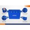 4Dock Stackable Plastic Storage Totes, 18 in x 13 in x 12 in, Blue, Plastic SAT002 - alternate 4