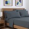 Homeroots Six Piece Dark Gray Microfiber Queen Sheet Set 523856 - alternate 1