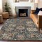 Homeroots 9' X 12' Taupe Blue And Beige Geometric Washable Indoor Outdoor Area Rug 609116 - alternate 9