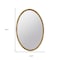 Homeroots 35" Brown Oval Solid Wood Framed Accent Mirror 485059 - alternate 7