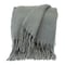 Homeroots Super Soft Gray Soft Solid Color Handloomed Throw Blanket 402915 - alternate 7