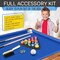 Serenelife 4.5ft Folding Pool Table, 55in Portable Foldable Billiards Game Table for Kids and Adults with, Blue SLPTB56 - alternate 5