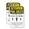 Signmission Attention Pool Guests Practice Social Distancing, 18'' X 24'' 2 Signs, Heavy Gauge Aluminum, 2PK A-1824-2PACK-25370 - alternate 1