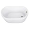 Kingston Brass 52-Inch Acrylic Oval Double Slipper Freestanding Tub with Overflow/Drain Assembly VTRS522928M3 - alternate 5