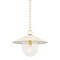 Mitzi Ressi 1 Light Pendant 20 In. Aged Brass/Soft Cream H926701S-AGB/SCR - alternate 1