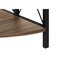 Homeroots 59" Brown Metal and Wood Four Tier Corner Bookcase 489794 - alternate 9