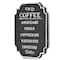 Homeroots 22" X 16" Black and White Types Of Coffee Metal Wall Decor 487514 - alternate 4