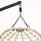 Leisuremod Summit Foldable Egg Swing Chair with Iron Stand, UV-Resistant Wicker, Weatherproof SSCBR-35BR - alternate 10