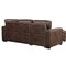 Homeroots 92" Dark Brown Upholstered Sleeper USB Sleeper Sofa Chaise With Toss Pillow 559220 - alternate 10