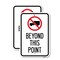 Signmission No Truck Sign No Truck Graphic Beyond This Point, 18'' X 24'' 2 Signs, Heavy Gauge Aluminum, 2PK A-1824-2PACK-23562 - alternate 1