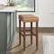 Alaterre Furniture Madison Backless Bar Height Stool True Walnut Finish with Cognac PU AVMA2220 - alternate 17