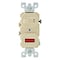Leviton Wall Switch, 1/2 hp, Toggle, 15 A, Ivory 5226-I - alternate 1