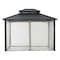 Sunjoy 10 ft. x 12 ft. Black and Grey Steel Gazebo with 2-tier Hip Roof Hardtop A102009121 - alternate 7