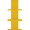Homeroots 38" Yellow Metal Six Shelf Modern Tower Bookcase 654139 - alternate 6