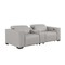 Homeroots 93in Light Gray and Brown Leather Power Reclining Loveseat With Storage 720542 - alternate 10