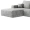 Homeroots 135" Gray Corduroy Modular Compression Foam Sofa With Ottoman And Toss Pillows 712946 - alternate 5